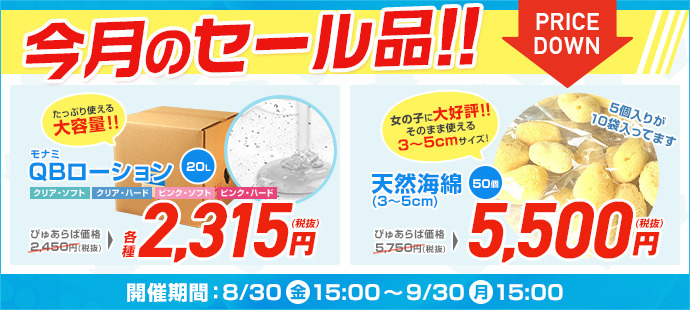 9月のセール品
