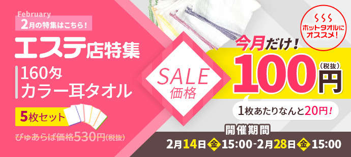 超特価!160匁タオル5枚セット