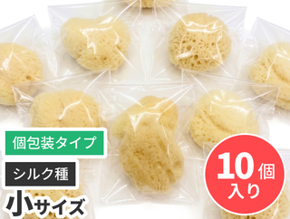 天然海綿　小　10個入り　【個包装タイプ】
